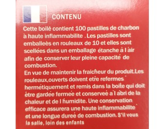 CHARBON NATURE EN BRAISE 100 P.