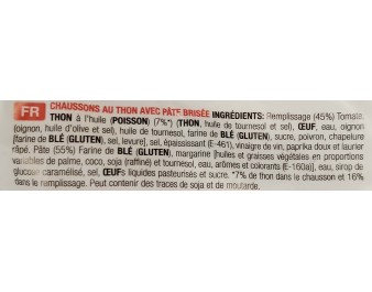 CHAUSSON AU THON ****