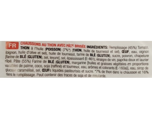 CHAUSSON AU THON ****
