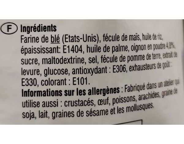 CHIPS A L’OIGNON EN RONDELLES