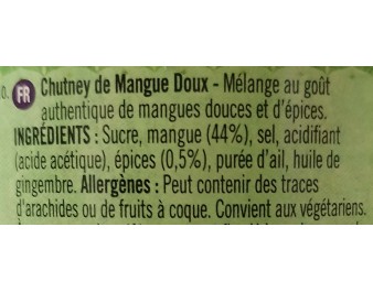 CHUTNEY DOUX A LA MANGUE