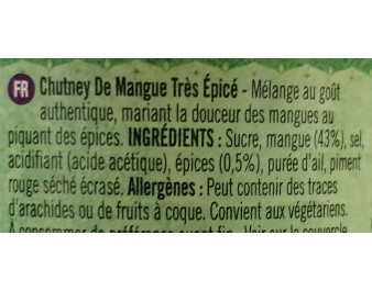 CHUTNEY FORT A LA MANGUE