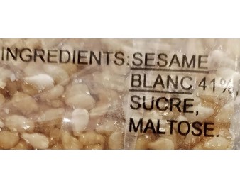 CONFISERIE AU SESAME