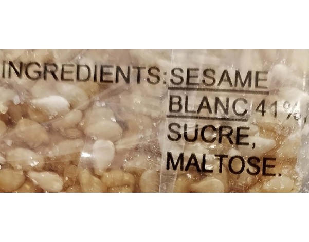 CONFISERIE AU SESAME