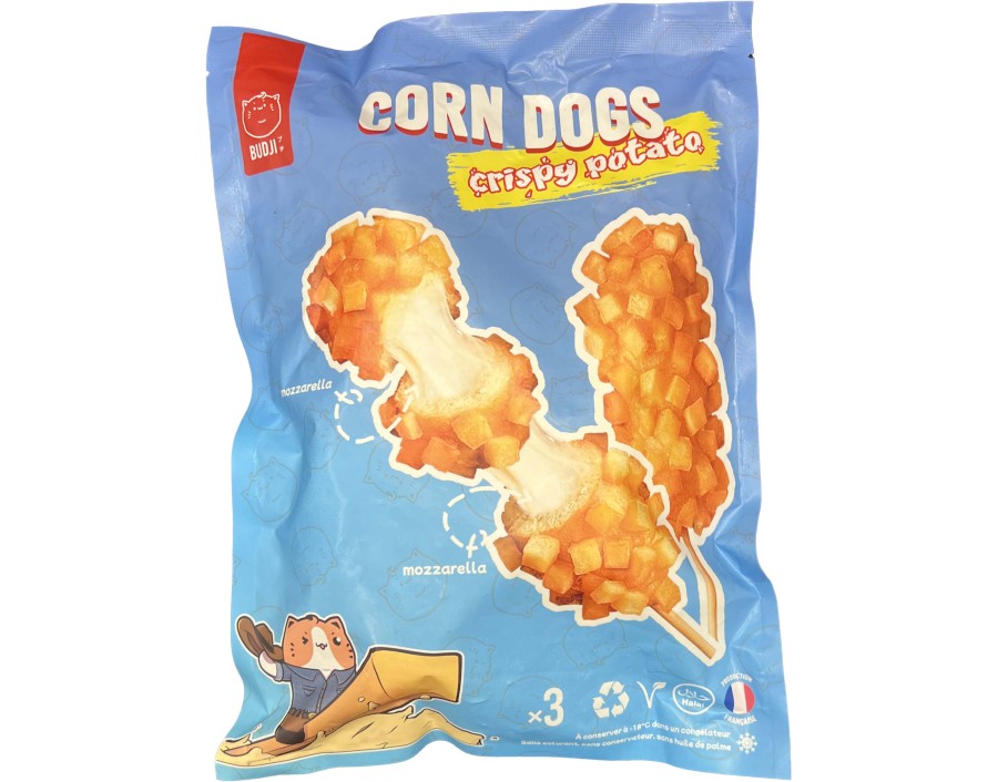 CORN DOGS MOZZARELLA CRISPY POTATO HALAL 3 P. ****