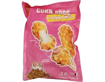 CORN DOGS SAUCISSE VOLAILE MOZZARELLA CRISPY POTATO HALAL 3 P. ****