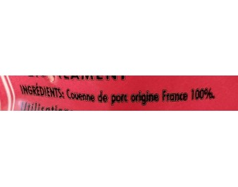 COUENNE DE PORC EN FILAMENTS (ROUGE)