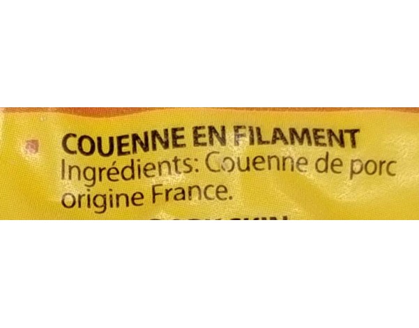 COUENNE DE PORC EN FILAMENTS ****