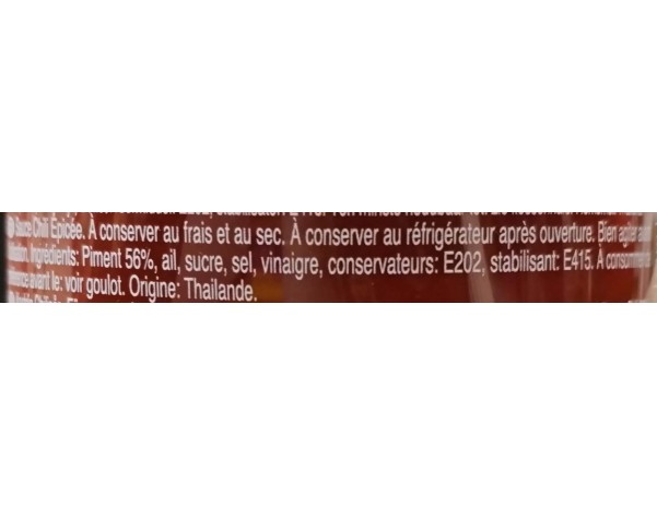SAUCE DE PIMENT SRIRACHA