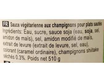 SAUCE VEGETARIENNE AUX CHAMPIGNONS