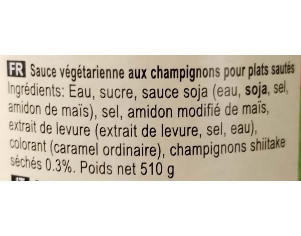 SAUCE VEGETARIENNE AUX CHAMPIGNONS