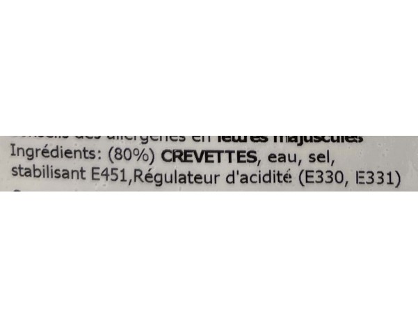 CREVETTES DECORTIQUEES 100/200 ****
