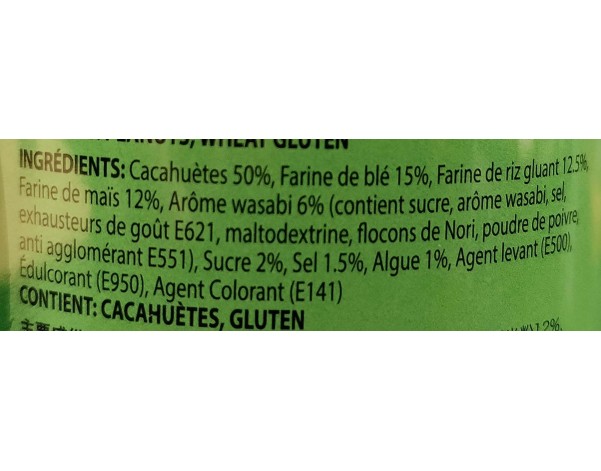CROQUETTES DE CACAHUETES A L’ALGUE ET A LA MOUTARDE WASABI