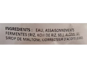 ALCOOL DE CUISINE  15 % (SAKE)