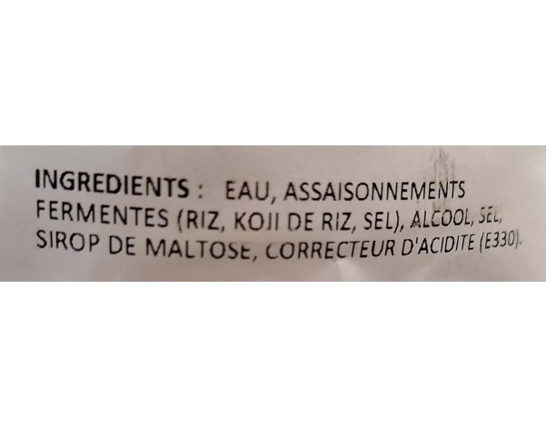 ALCOOL DE CUISINE  15 % (SAKE)