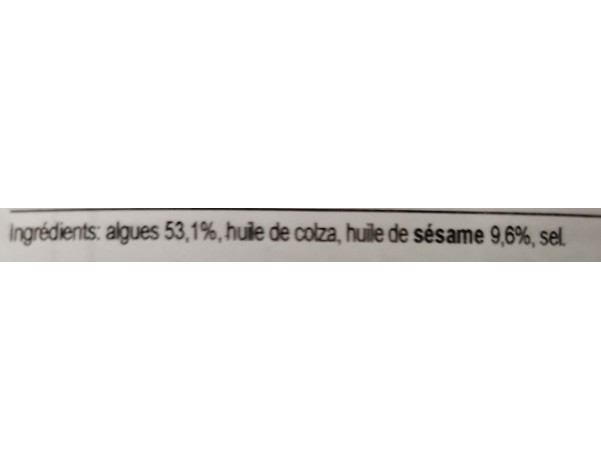 ALGUE ASSAISONNEE SESAME SECHEE 3 P.