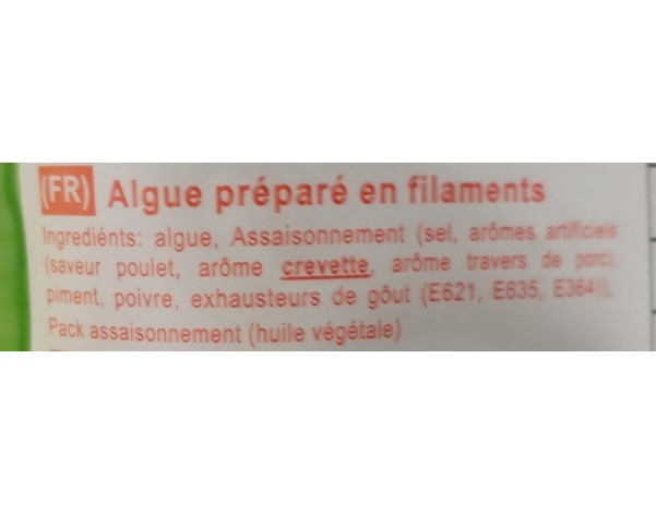 ALGUE EN FILAMENT SECHEE