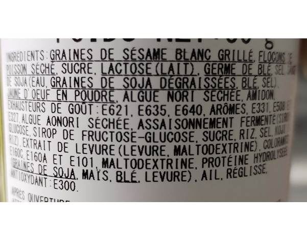 ASSAISONNEMENT POUR RIZ ( BONITE )