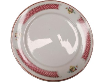 ASSIETTE PLATE BLANCHE ET ROUGE 15.30 CM 6
