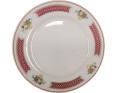ASSIETTE PLATE BLANCHE ET ROUGE 17.70 CM 7 POUCES