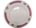 ASSIETTE PLATE BLANCHE ET ROUGE 20.80 CM