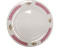 ASSIETTE PLATE BLANCHE ET ROUGE 23 CM 9 POUCES