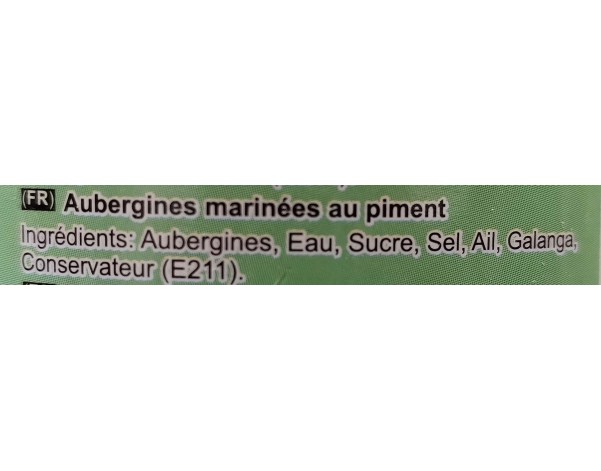 AUBERGINE AU VINAIGRE PIMENTE