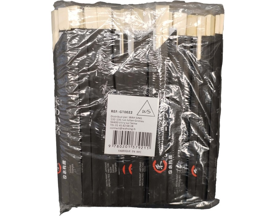 BAGUETTE EN BAMBOU 21 CM AVEC ENVELOPPE NOIRE 100 P.