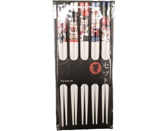 BAGUETTE EN BAMBOU 22.50 CM 5 PAIRES CHAT