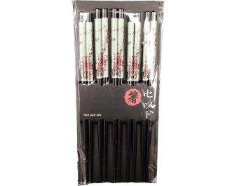 BAGUETTE EN BAMBOU 22.50 CM 5 PAIRES OISEAU