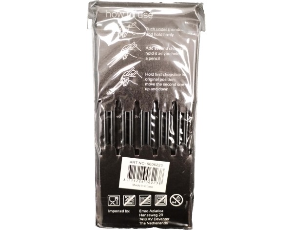 BAGUETTE EN BAMBOU 22.50 CM 5 PAIRES OISEAU