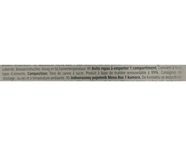 BARQUETTE 1 COMPARTIMENT 50 P. 24x16.5X6.5 CM