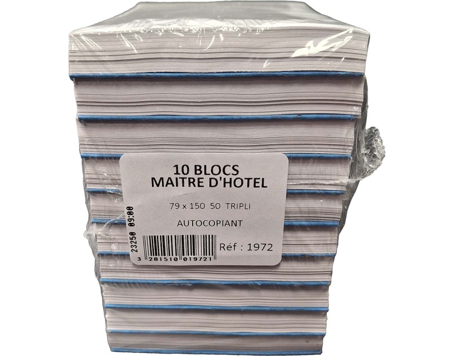 BLOC COMMANDE AUTOCOPIANT 3F. 79 X 150 MM 10 P.