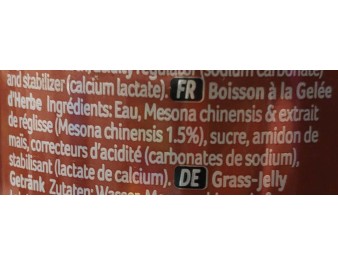 BOISSON A LA GELEE D'HERBE