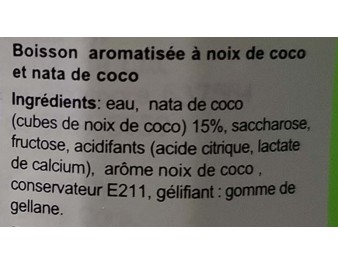 BOISSON A LA NOIX DE COCO ET NATA DE COCO (MOGU MOGU)
