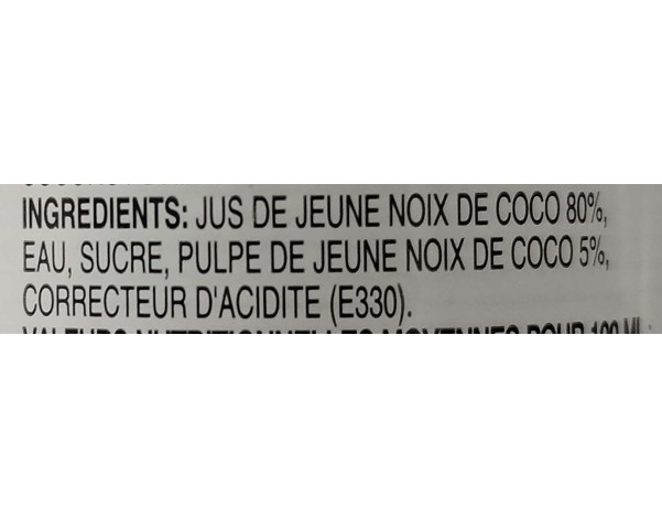 BOISSON A LA NOIX DE COCO
