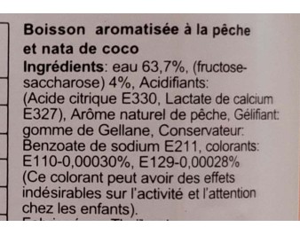 BOISSON A LA PECHE ET NATA DE COCO (MOGU MOGU)