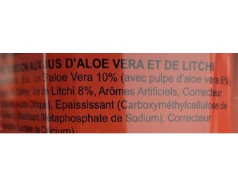 BOISSON ALOE VERA ET LYCHEE