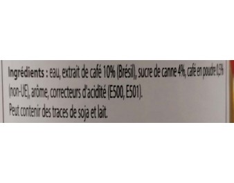 BOISSON AU CAFE SUCREE