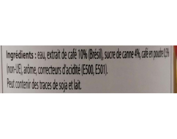BOISSON AU CAFE SUCREE