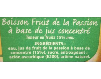 BOISSON AU FRUIT DE LA PASSION