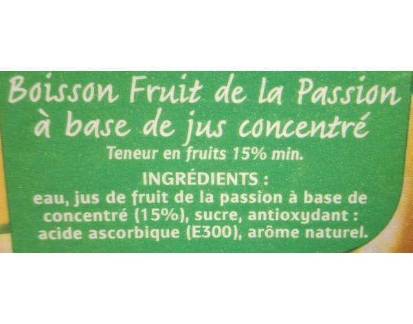 BOISSON AU FRUIT DE LA PASSION