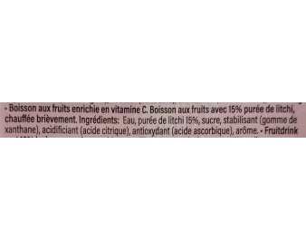 BOISSON AU LYCHEE