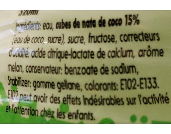 BOISSON AU MELON ET NATA DE COCO (MOGU MOGU)
