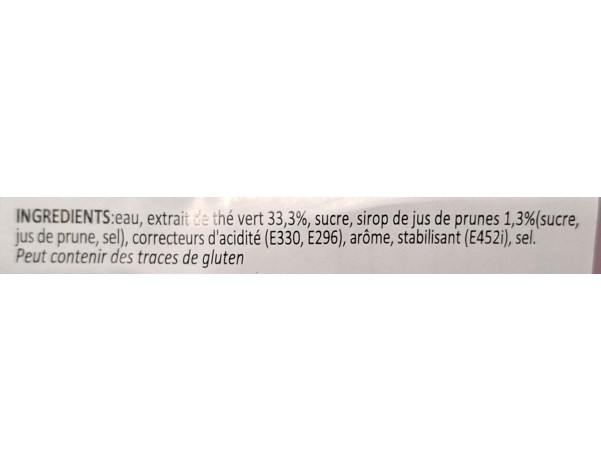 BOISSON AU THE VERT PRUNE