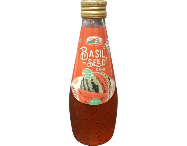 BOISSON AUX GRAINES DE BASILIC A LA PASTEQUE