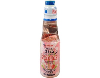 BOISSON LIMONADE FRAISE (KIMURA GANSO RAMUNE STRAWBERRY)