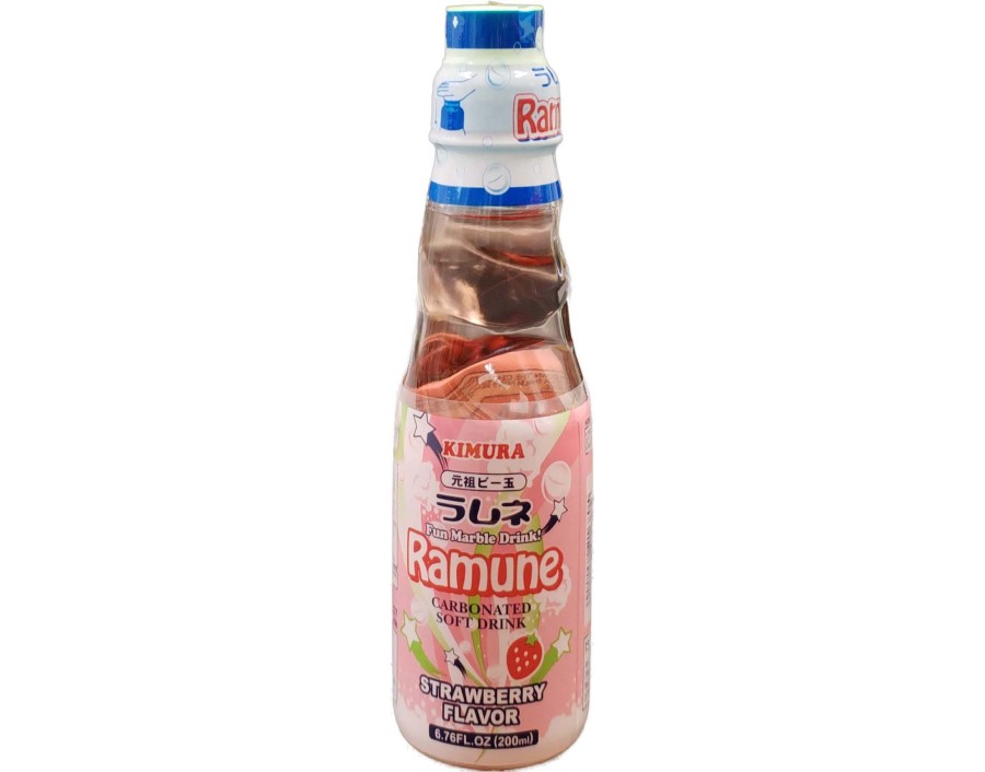 BOISSON LIMONADE FRAISE (KIMURA GANSO RAMUNE STRAWBERRY)