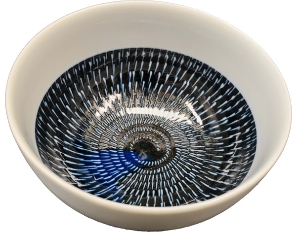 BOL BLANC ET BLEU NUIT 13 CM