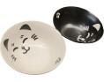 BOL CHAT NOIR ET BLANC 15 X H7 CM + BAGUETTE